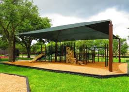 Snow load patio cover with 3 in. Commercial Shade Structures Playground Park Outdoor Shade