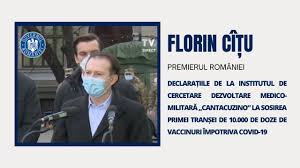 Si inizia da medici, personale sanitario e ospiti delle rsa, poi tutti gli altri. DeclaraÈ›iile Premierului Romaniei Florin CiÈ›u La Sosirea Primei TranÈ™e De Vaccinuri Covid 19 Youtube