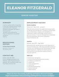 Some of the core tasks that are mentioned in the senior auditor resume include. 10 Accounting Auditing And Finance Resume Templates Examples Ideas Resume Template Examples Resume Resume Examples