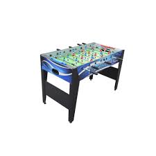 Hathaway Allure 48 In Foosball Table With Spring Loaded Telescopic Safety Rods In Black And Blue Graphics Bg5015 Outdoor Foosball Table Shuffleboard Table Engineered Wood