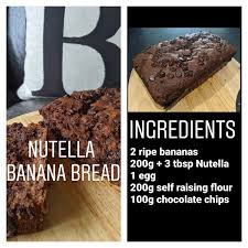 Briony May Williams On Twitter Cheeky 5 Ingredient Super Easy One To Do With The Kids Nutella Banana Bread If You Can T Get Hold Of An Egg Use An Extra Banana