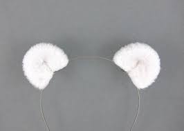 Polar Bear Ears Hair Clips Fluffy Plush White Bear Costume Etsy Bear Costume Polar Bear Diy Bear Ears