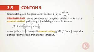 Lms berfungsi sebagai pembuat konten, dan lcms sebagai pembuatan konten b. Contoh Soal Fungsi Rasional
