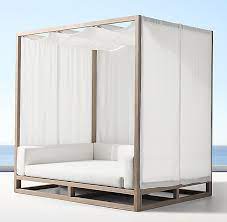 Shop modern canopy daybed from pottery barn. Aviara Teak Canopy Daybed Daybed Canopy Teak Bathroom Outdoor Daybed