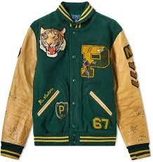 Polo Ralph Lauren Leather Sleeve Varsity Jacket In 2019 Centennial Merch Jackets Ralph Lauren Jackets Polo Ralph Lauren