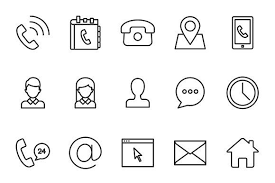 Black And White Contacts Icon Contacts Icons Set Icon Set Resume Icons Icon