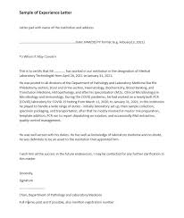 I am an educated, trained and fully certified laboratory technician with half a decade of experience. Experience Letter Definition Tips And Sample With Written Text