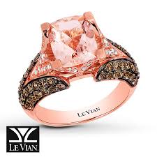 Le Vian Morganite Ring 1 1 5 Ct Tw Diamonds 14k Strawberry Gold Chocolate Diamonds Levian Jewelry Rose Gold Diamond Ring Engagement