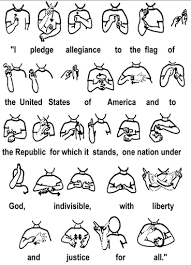 Signed English Pledge Of Allegiance Sign Language Words Sign Language Phrases Asl Sign Language
