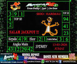 Syair Sydney Hari Jumat 13 Maret 2020 27 Januari Sydney Buku Gambar