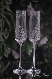 Item Details Pair Of Luxury Champagne Flutes For Your Wedding Reception An Original Design Of Embo Wedding Glasses Wedding Glasses Diy Decorated Wine Glasses