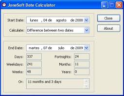 If you enter your date of birth, it tells you immediately how many days you have been alive. Jonesoft Date Calculator Download