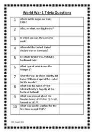 Read on for some hilarious trivia questions that will make your brain and your funny bone work overtime. World War 1 First Trivia Questions Quiz 20 Questions With Answers