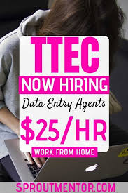 Ttec Stellt Jetzt Daten Von Zu Hause Aus An Den Data Entry Specilists Ein Sie Werden Auch Andere Finde Legitimate Work From Home Work From Home Jobs Home Jobs