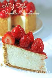 New York Style Vanilla Cheesecake Gretchen S Bakery Cheesecake Recipe Without Sour Cream Cheesecake Recipes Strawberry Cheesecake Recipe