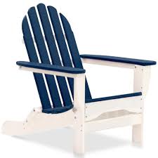 Durogreen Icon White And Navy Plastic Folding Adirondack Chair Tac8020whny The Home Depot Adirondack Chair Folding Adirondack Chairs Plastic Adirondack Chairs