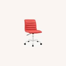 Mid century modern & contemporary dining chairs. Mid Century Modern Red Faux Leather Office Chair Aptdeco