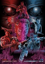 My Illustration Fan Art Tribute To Two Of My Favourite Films Of All Time What Started Off As A Simple Conceptual Drawing Terminator Movie Poster Art Movie Art
