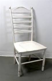 White Tall Ladder Back Chair Ecustomfinishes Ladder Back Chairs Chair Tall Ladder