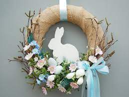 Spring Wreath Easter Wreath Front Door Wreath Floral Wreath Flowers Egg Easter Bunny Rustic Wreath Spring Wreath Easter Wreath Diy Easter Wreaths