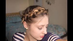 To learn how to french braid, check out this youtube video. Short Fine Hair Tutorial Easy Crown Braid Plait Youtube