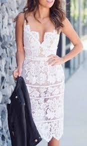41 Chic Spring Bridal Shower Outfits White Bridal Shower Dress White Lace Midi Dress Rehersal Dinner Dresses