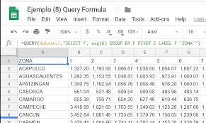 La Formula Query En Google Sheets Business Intelligence Mx