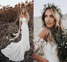 Women's bohemian wedding dresses backless v neck lace beach wedding gowns. Beach Bohemian Wedding Dresses Sexy Backless Long Sleeve Country Boho Bridal Gowns Custom Made Wedding Dress From China Tradewheel Com