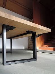 Table A Manger Urbaine Bois Acier Sur Mesure Artisanal Table A Manger Bois Et Metal Table Metal Bois Meuble Bois