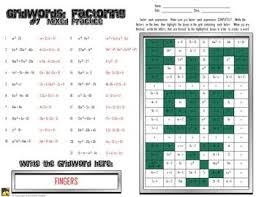 Factoring Polynomials Gridwords 7 Mixed Practice Factoring Polynomials Polynomials Practices Worksheets
