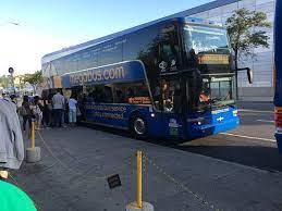 A megabus double decker makes a stop in manchester on the m11 to glasgow. More Of A Pimped Up Double Decker Than A Coach Review Of Megabus Coach Preston England Tripadvisor