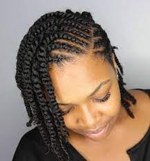 The other part of the head is fully covered with the curly hair. 75 Most Inspiring Natural Hairstyles For Short Hair Protective Hairstyles For Natural Hair Natural Hair Twists Hair Twist Styles
