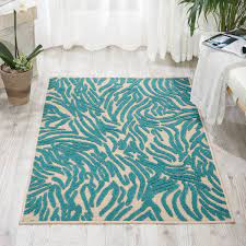 There are over 35 special value prices on teal outdoor rugs. Nourison Aloha Indoor Outdoor Animal Print Teal Blue Area Rug Walmart Com Walmart Com