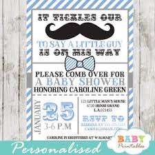 Little Man Mustache Baby Shower Invitations Baby Printables