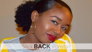 I like to start in the back and work my way. Slick Back Ponytail Thick Hair Friendly Youtube