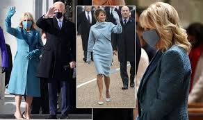 Joe biden 2020 , biden inauguration day 2021. Jill Biden Wears Blue On Inauguration Day Just Like Melania Trump Four Years Ago Express Co Uk