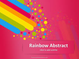 Free powerpoint template and google slides theme. Free Pink Rainbow Abstract Powerpoint Template