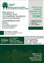 Decide on a professional specialty. Icmc Mediation Skills Accreditation And Certification Training Holds In Asaba Register Now Barristerng Com How To Become Mediation Law Blog