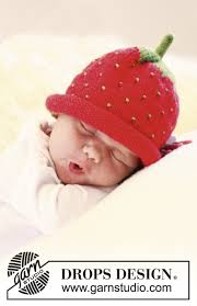Bernat knit star stitch slouchy baby hat. Sweet Strawberry Drops Baby 21 21 Free Knitting Patterns By Drops Design