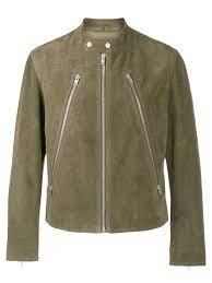 Maison Margiela Maison Margiela Zip Detail Jacket Grun Maisonmargiela Cloth Leather Jacket Men Green Suede Jacket Mens Fashion Edgy