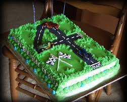 4th Birthday Cake For 4 Year Old Boy Race Track Birthday Children S Birthday Cakes Birthday Party Cake Race Track Cake Cars Birthday