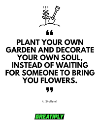 Mad bytes are small videos with inspirational quotes to help keep you motivated throughout the day. Plant Your Own Garden And Decorate Your Own Soul Instead Of Waiting For Someone To Bring You Flowers Inspirational Words Inspirational Quotes Goodbye Quotes