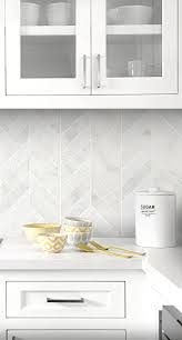 Chevron style mosaic tiles come as, marble chevron tiles, glass chevron tiles, and porcelain see more ideas about chevron backsplash, chevron kitchen, chevron backsplash kitchen. White Modern Marble Chevron Backsplash Tile Backsplash Com In 2020 Kitchen Backsplash Designs Kitchen Splashback Tiles Kitchen Design Small