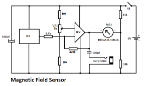 This Diy Magnetic Field Sensor Circuit Is Very Simple And Can Detect Fixed Magnetic Fields Or Fields That Are Varying Magnetic Field Circuit Electronic Compass
