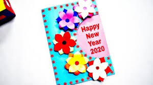 In this video, i make a beautiful handmade paper card. 5 Easy And Simple New Year Card 2020 How To Make New Year Card Diy New Year Card Ø¯ÛŒØ¯Ø¦Ùˆ Dideo