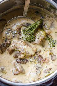 Instant Pot Creamy Beef With Mushroom Cream Cheese And Broccoli Beef Recipe Instant Pot Creamy Beef Stew Beef With Mushroom