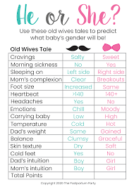 That style of music has become a staple in today's society and drives the masses wild. Printable Old Wives Tales Quiz To Predict Baby S Gender Postpartum Party