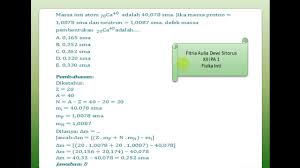 :v dah lah buatan lokal. Soal Un Fisika Defek Massa Jawabanku Id