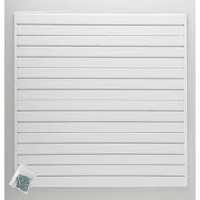 Jifram Easy Living 4 Ft X 4 Ft Or 8 Ft X 2 Ft White Plastic Slat Wall Kit 01000789 Slat Wall White Wall Paneling Easy Wall