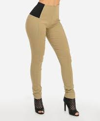Moda Xpress Khaki Ultra High Waist Banded Stretch Pants Zulily